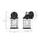 Westinghouse Fixture Wall Outdoor 60W Villa Barone Txtr, Black Indstrl Stl Clear Sd Glass 6122200 - alternate 6